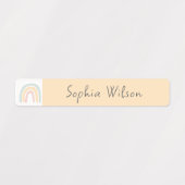 Cute Colorful Rainbow Custom Tow Names Etiketten (Design 2)