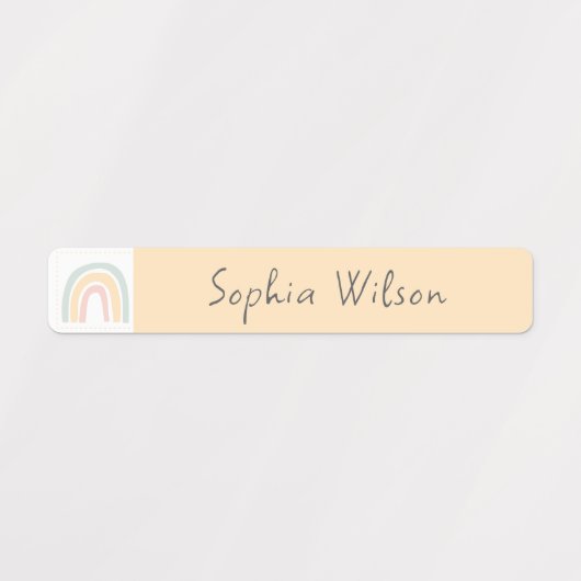 Cute Colorful Rainbow Custom Tow Names Etiketten (Design 2)