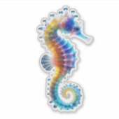 Cute Colorful Seahorses Aufkleber (Vorderseite)