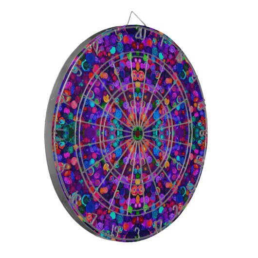 Cute colorful spiral cosmos patterns dartscheibe (Vorderseite Links)