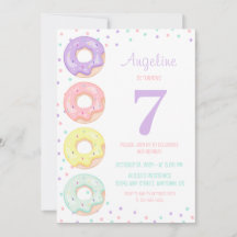 Cute Colorful Sprinkle Donuts Kids Birthday