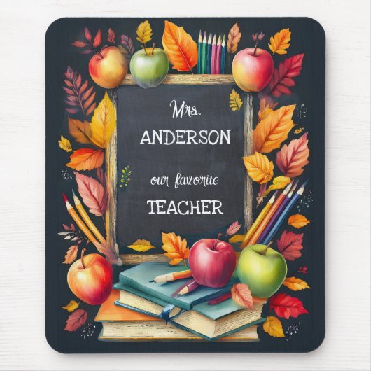 Cute Colorful Teacher Appreciation Mousepad (Vorne)