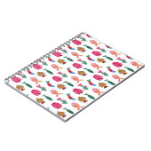 Cute Colorful Tiny Fish Drawing Seamless Pattern Notizblock (Linke Seite)