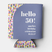 Cute Colorful Watercolor Dot Custom Birthday Party Dosenkühler (Vorderseite)