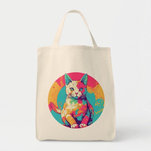 cute colorfull cat design tragetasche (Vorne)