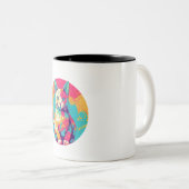 cute colorfull cat design zweifarbige tasse (VorderseiteRechts)