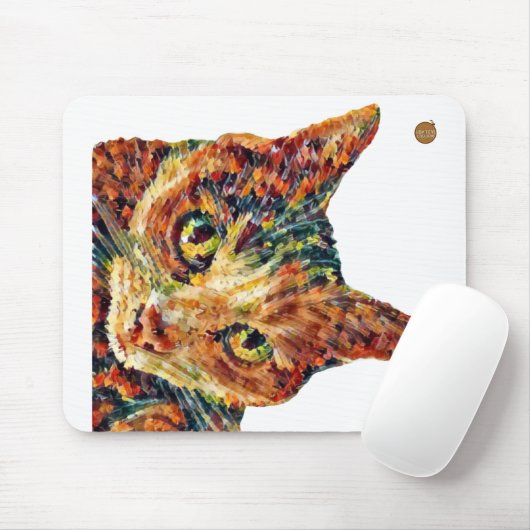 Cute Colourful Cat Mouse mat Mousepad (Mit Mouse)