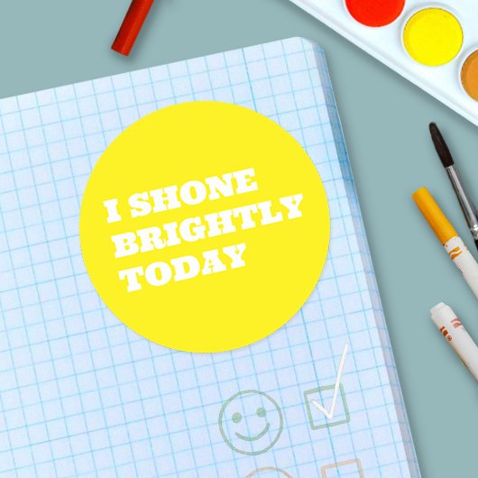 Cute Colourful Teacher Encouragment Upliftfing Runder Aufkleber