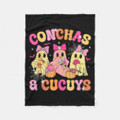 Cute Conchas And Cucuys Ghost Funny Mexican Hallow Fleecedecke (Vorderseite)