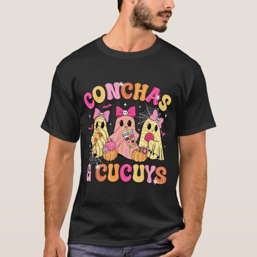 Cute Conchas And Cucuys Ghost Funny Mexican Hallow T-Shirt (Vorderseite)