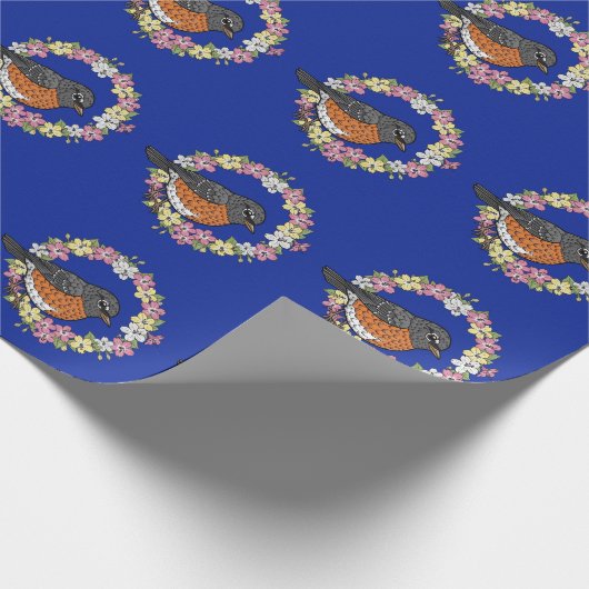 Cute Connecticut Bird With Mirabilis Geschenkpapier (Ecke)