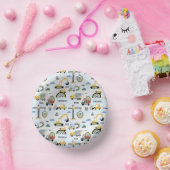 Cute Construction Themed Birthday Party Pappteller (Party)