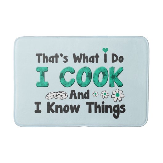 Cute cook word art kitchen badematte (Vorderseite)