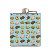 Cute Cookies Add Your Own Text Pixel Art Pattern Flachmann (Rückseite)