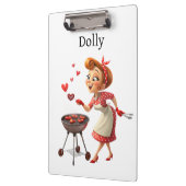 Cute Cooking Love Red Hearts Clipboard  Klemmbrett (Links)
