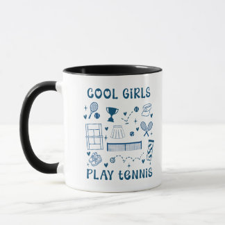 Cute Cool Girls Play Tennis Girly Graphic Coffee  Tasse