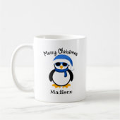 Cute cool penguin Christmas winter Personalized Kaffeetasse (Links)