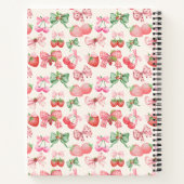 Cute Coquette aesthetic girly strawberry pattern Notizblock (Rückseite)
