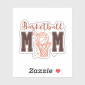 Cute Coquette Basketball Mom Aufkleber (Blatt)