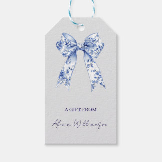 Cute Coquette Blue Bow Personalized Gift From Geschenkanhänger