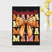 Cute Coquette Bow Game Day Sketll Mama For Mom Gir Karte (Gelbe Blume)