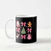 Cute Coquette Bow Nk Christmas Tree Santa Gingerbr Kaffeetasse (Links)