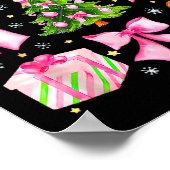 Cute Coquette Bow Nk Christmas Tree Santa Gingerbr Poster (Ecke)