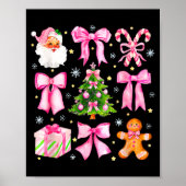 Cute Coquette Bow Nk Christmas Tree Santa Gingerbr Poster (Vorne)