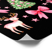 Cute Coquette Bow Nk Christmas Tree Santa Gingerbr Poster (Ecke)