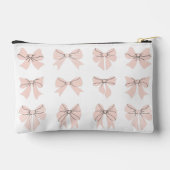 Cute Coquette Bow Pink Blush Zubehörtasche (Rückseite)
