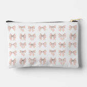 Cute Coquette Bow Pink Blush Zubehörtasche (Rückseite)