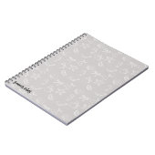Cute Coquette Bows and Cherries Pattern Notebook Notizblock (Linke Seite)