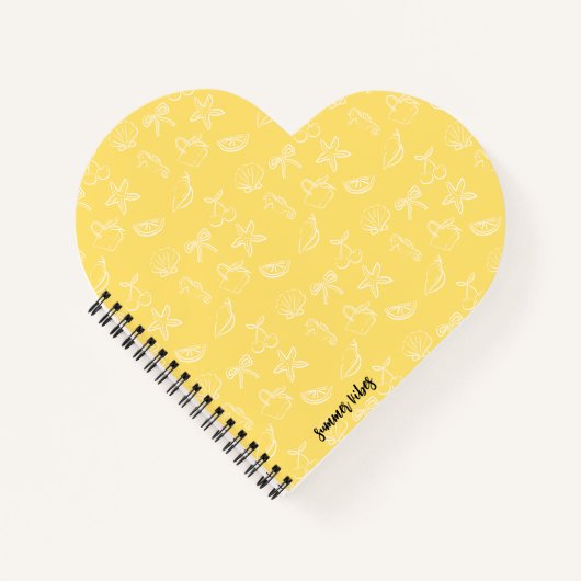 Cute Coquette Bows and Cherries Pattern Notebook Notizblock (Vorderseite)