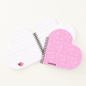 Cute Coquette Bows and Cherries Pattern Notebook Notizblock (Innenseite)