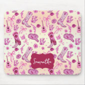 Cute Coquette country girl aesthetic pattern Mousepad (Vorne)