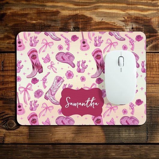 Cute Coquette country girl aesthetic pattern Mousepad
