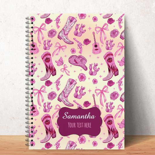 Cute Coquette country girl aesthetic pattern Notizblock