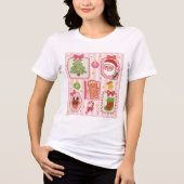 Cute Coquette Girly Frames Christmas Tri-Blend Shirt (Vorderseite)