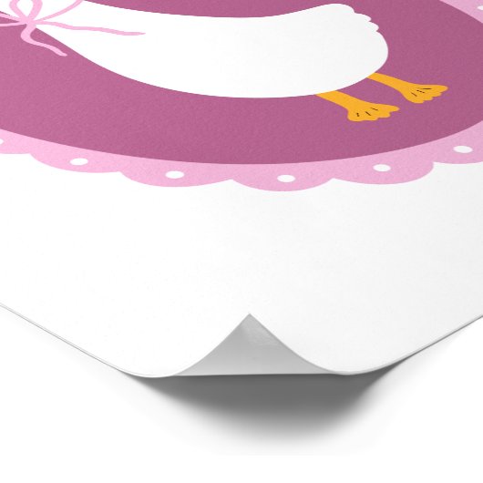 Cute Coquette Goose Nursery Art Poster (Ecke)