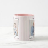 Cute Coquette Pink Bow Photo Christmas Tasse (Zentrum)
