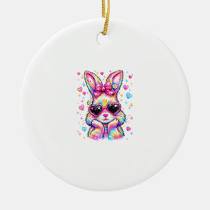 Cute Coquette Tie Dye Kaninchen Osterhase Frauen G Keramik Ornament