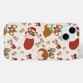 Cute Corgi Christmas Holiday Seamless Pattern Case-Mate iPhone Hülle (Rückseite (Horizontal))
