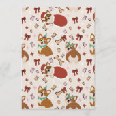 Cute Corgi Christmas Holiday Seamless Pattern Einladung (Vorderseite)