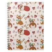 Cute Corgi Christmas Holiday Seamless Pattern Notizblock (Vorderseite)