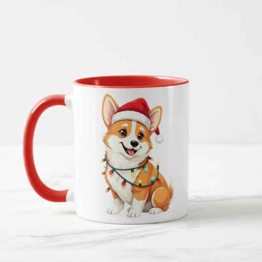 Cute Corgi Christmas Santa Pet Dog Lover Tasse (Links)