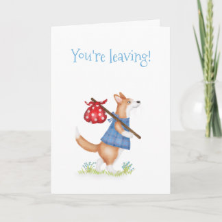 Cute corgi corgi leaving card karte