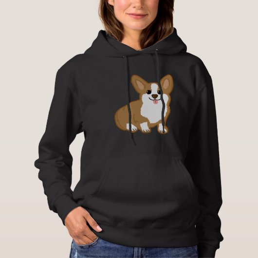 Cute Corgi Design Hoodie (Vorderseite)