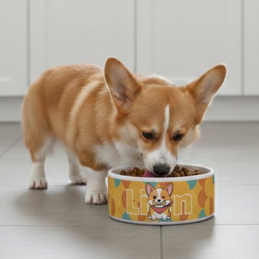 Cute Corgi Dog Bowls, Funny Pattern Puppy  Napf