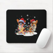 Cute Corgi Dog Christmas Lights Xmas Holidays Mousepad (Mit Mouse)