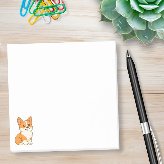 Cute Corgi Dog Post-it Klebezettel